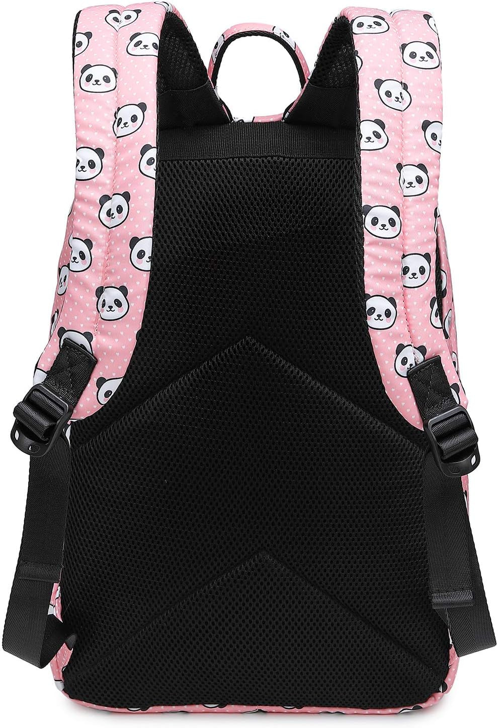 Panda Printed School Backpacks for Girls Cute Elementary School Bookbags (Panda Pink)