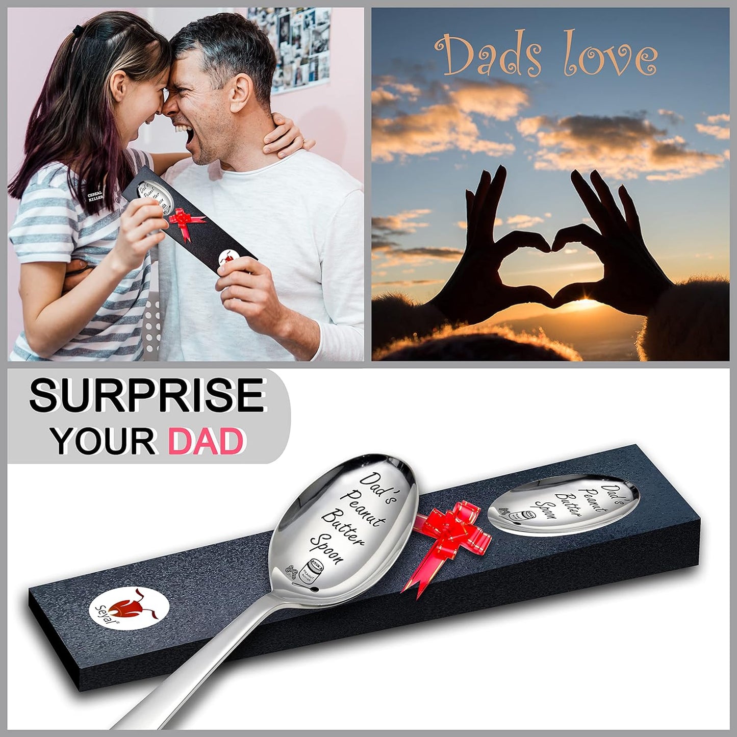 ® Dad'S Peanut Butter Spoon Gift - Dad Gift - Dad Gifts - Fathers Day Gift - Gift for Dad - Dad Gifts from Son - Dads Gift - Dad Gift from Daughter