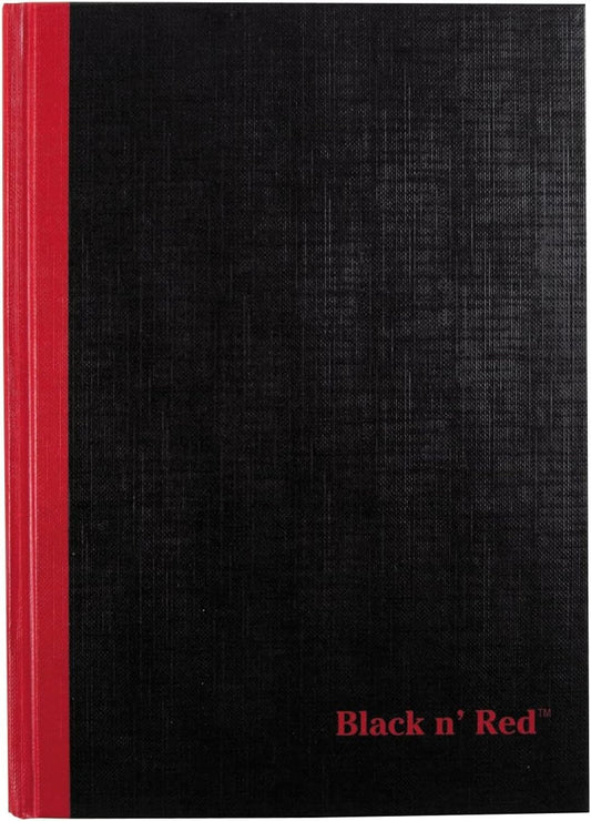 Notebook, Business Journal, 8-1/4"X 5-7/8", 96 Sheets, Ruled, Optik Paper, Hardcover, Casebound, Black (E66857)