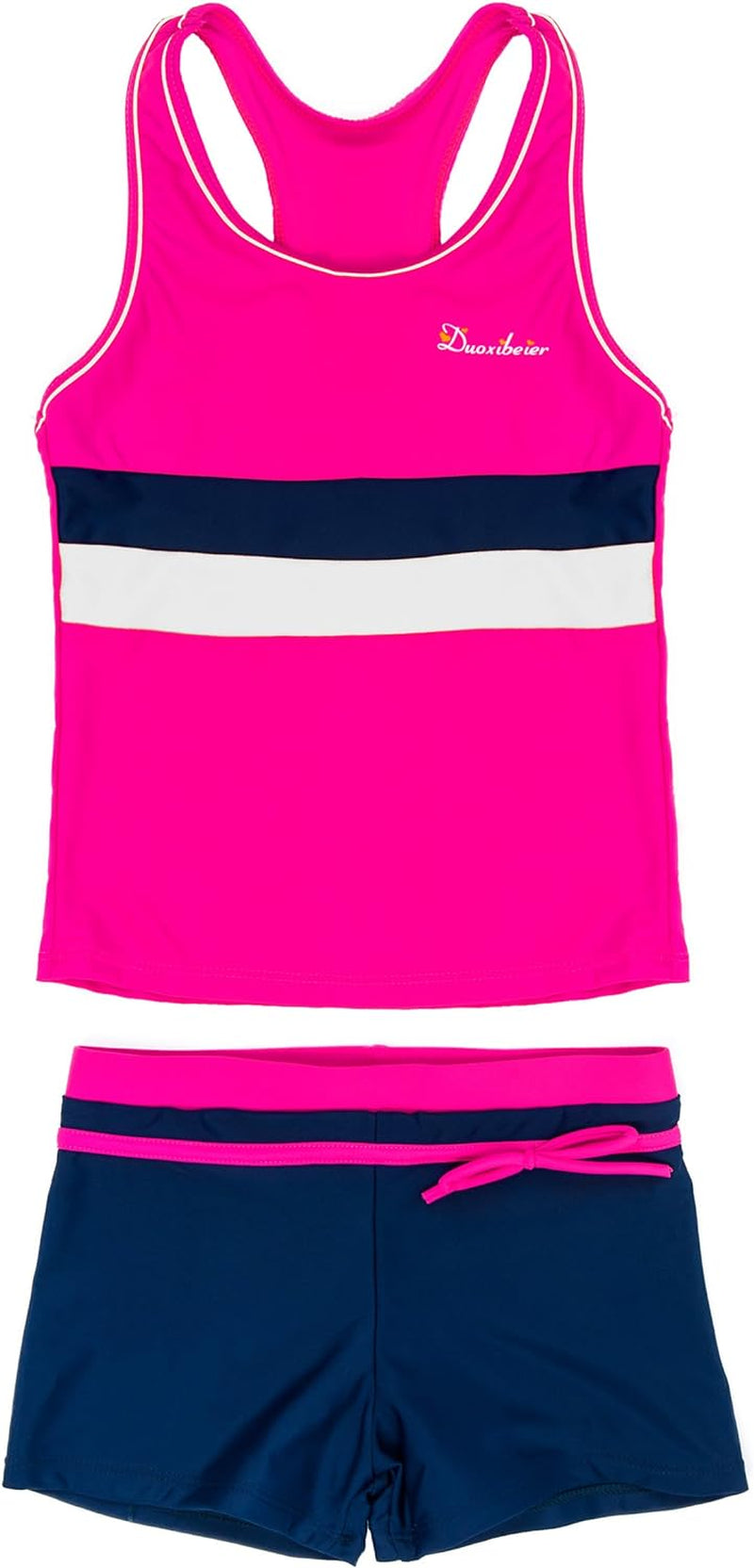 Little Girls Summer Two Piece Boyshort Fashion Tankini Swimsuit