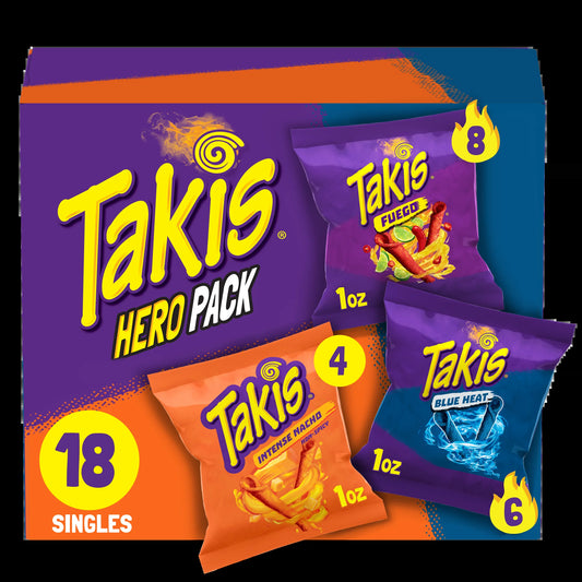 18 Pc / 1 Oz Hero Variety Pack, Assorted Rolled Tortilla Chips