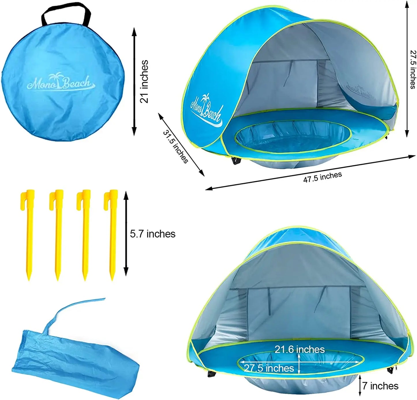 Baby Beach Tent Shade UV Protection Sun Shelter Infant Outdoor Toys Swimming Pool House Beach Tent Toys for Kids Children