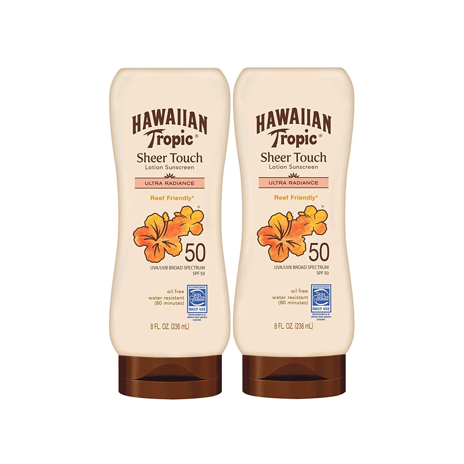 Sheer Touch Ultra Radiance Lotion Sunscreen SPF 50, 8Oz Twin Pack |  Sunscreen SPF 50, Sunblock, Oxybenzone Free Sunscreen, Body Sunscreen Pack, 8Oz Each